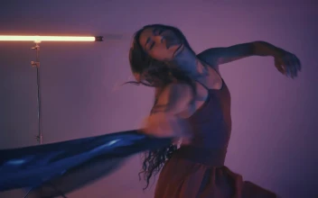 Free Stock Video Young Woman Dancing And Spinning In A Dark Studio