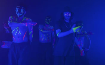 Free Stock Video Young People Dancing With Masks In The Dark
