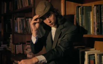 Free Stock Video Young Old Fashion Model Smoking In A Bookstore