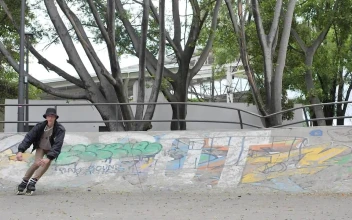 Free Stock Video Young Man With Roller Skates Sliding Down Ramps With Graffiti