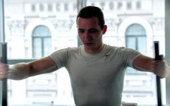 Free Stock Video Young Man Doing Exercises With The Gym Equipment