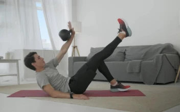 Free Stock Video Young Man Doing Exercises At Home