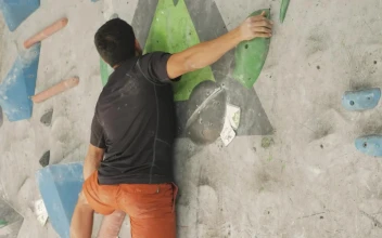 Free Stock Video Young Man Climbing A Wall For Mountaineering