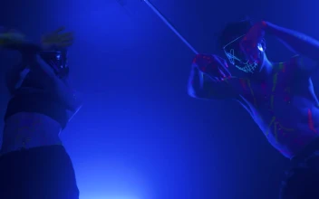 Free Stock Video Young Dancers Doing Dance Steps With Neon Masks