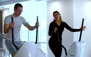 Free Stock Video Young Couple Doing Morning Exercise At The Gym