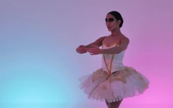 Free Stock Video Young Ballerina Doing Movements On A Colorful Background