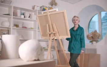 Free Stock Video Young Artist Painting A Skull On Canvas