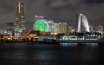Free Stock Video Yokohama Cityscape And Harbor At Night