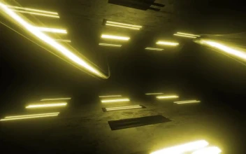 Free Stock Video Yellow Light Beams Bouncing Off In D