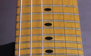 Free Stock Video Wooden Neck Of An Electric Guitar