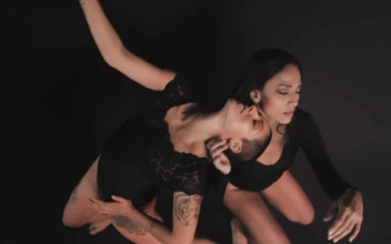 Free Stock Video Women Dancing Together On A Dark Background
