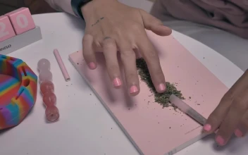 Free Stock Video Womans Hands Preparing A Marijuana Cigar