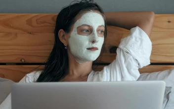 Free Stock Video Woman With Beauty Facial Mask Lying In Bed