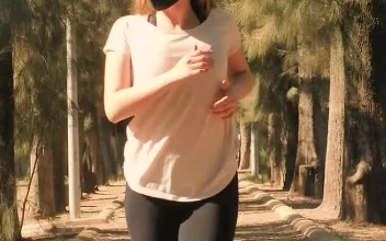 Free Stock Video Woman Wearing A Mask While Running