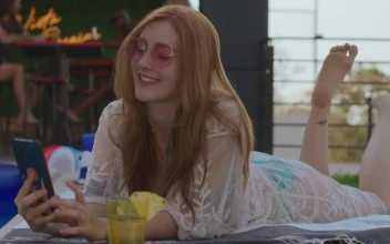 Free Stock Video Woman Taking Selfies By The Pool