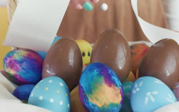 Free Stock Video Woman Taking A Chocolate Easter Egg