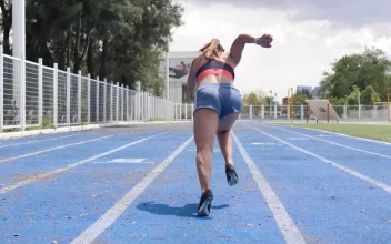 Free Stock Video Woman Running Fast On A Running Track
