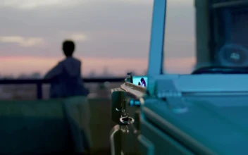 Free Stock Video Woman Looking At The Horizon From A Building