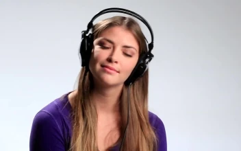 Free Stock Video Woman Listening To Music On Her Headphones