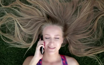 Free Stock Video Woman Laying Down And Talking On The Phone