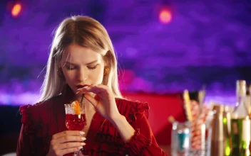 Free Stock Video Woman Having A Drink In A Bar