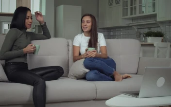 Free Stock Video Woman Having A Conversation In The Couch