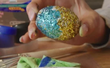 Free Stock Video Woman Gluing Glitter To An Easter Egg