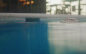 Free Stock Video Woman Floating In Pool