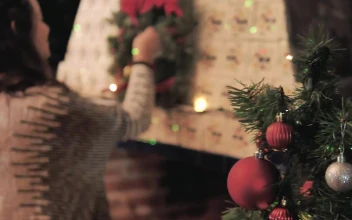 Free Stock Video Woman Decorating Her Home For Christmas