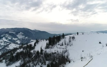 Free Stock Video Winter Environment At A Mountain Range Landscape