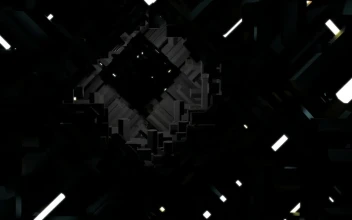 Free Stock Video Winding And Dark Tunnel Formed By Geometric Shapes