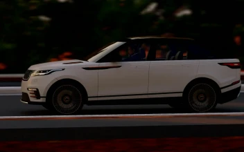 Free Stock Video White Luxury Suv In A Road