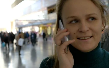 Stock Footage Woman Calling A Friend From A Train Station
