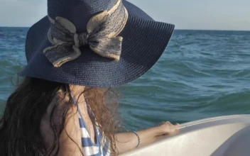 Stock Footage Woman Boating On A Clear Day