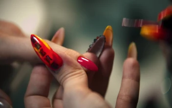 Stock Footage Woman Applying Nail Polish To Manicure Client