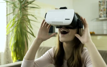 Stock Footage Woman Amazed With Virtual Reality