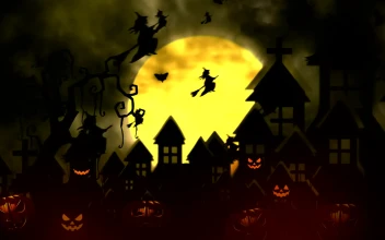 Stock Footage Witches On Halloween Night