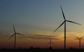 Stock Footage Wind Turbines At Sunset