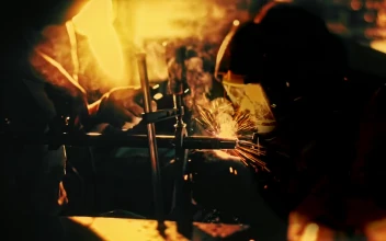 Stock Footage Welding In A Metal Factory