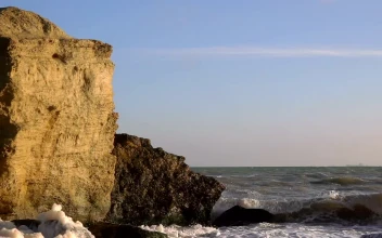Stock Footage Waves Crashing At The Rocks