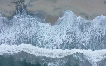 Stock Footage Waves Crash On The Shore