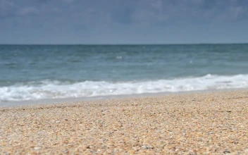 Stock Footage Waves Breaking On An Empty Shore