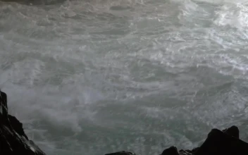 Stock Footage Waves Breaking Inside A Cave