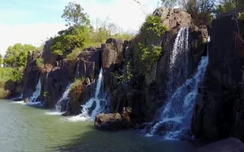 Stock Footage Waterfalls In A Reserve