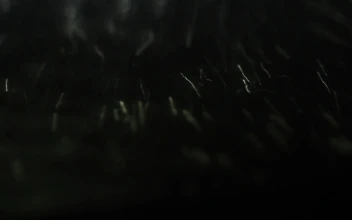 Stock Footage Water Spinning Against A Dark Background