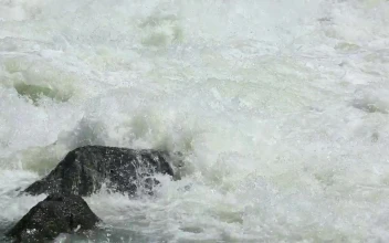 Stock Footage Water Flowing Over The Rocks