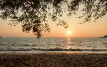 Stock Footage Watching The Sunset From The Coast