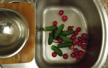 Stock Footage Washing Vegetables Before Cooking