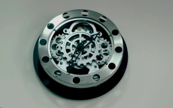 Stock Footage Wall Clock With Visible Nuts