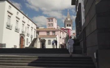 Stock Footage Walking Through A Towns Pedestrian Zone